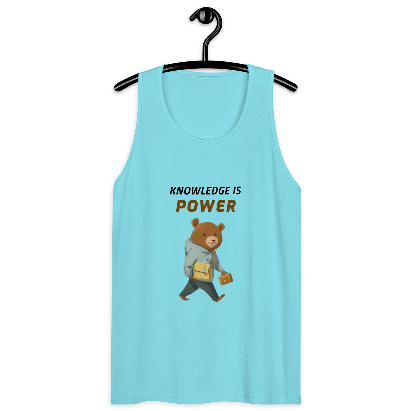 Knowledge is Power Men’s premium tank top