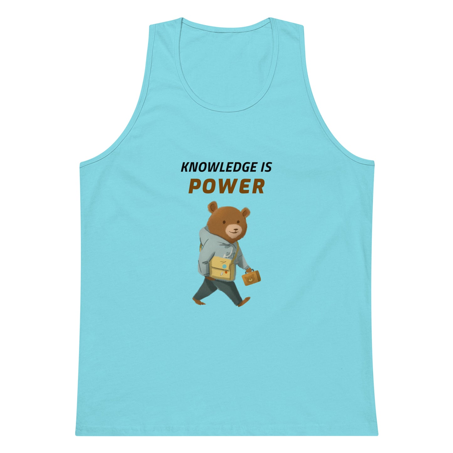 Knowledge is Power Men’s premium tank top