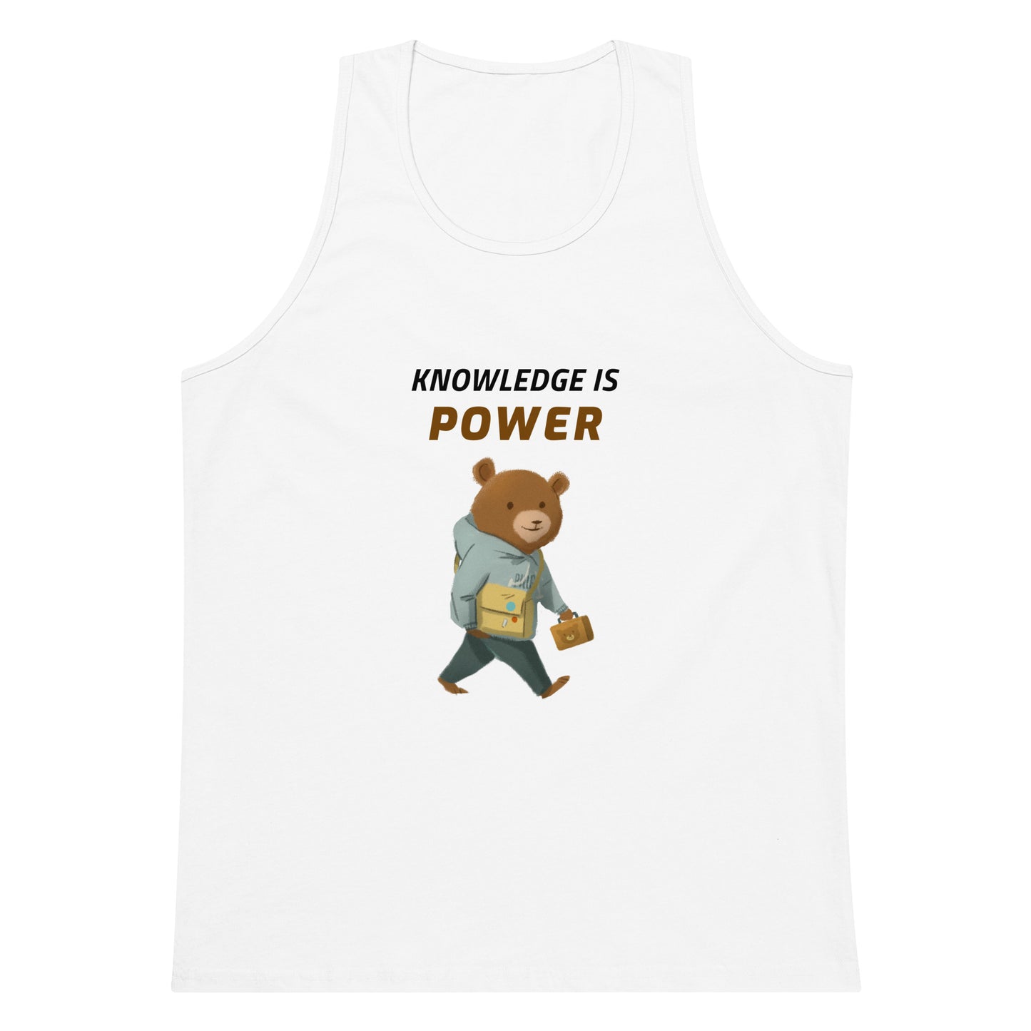 Knowledge is Power Men’s premium tank top
