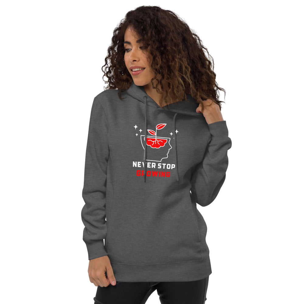 Never Stop Growing Unisex fashion hoodie