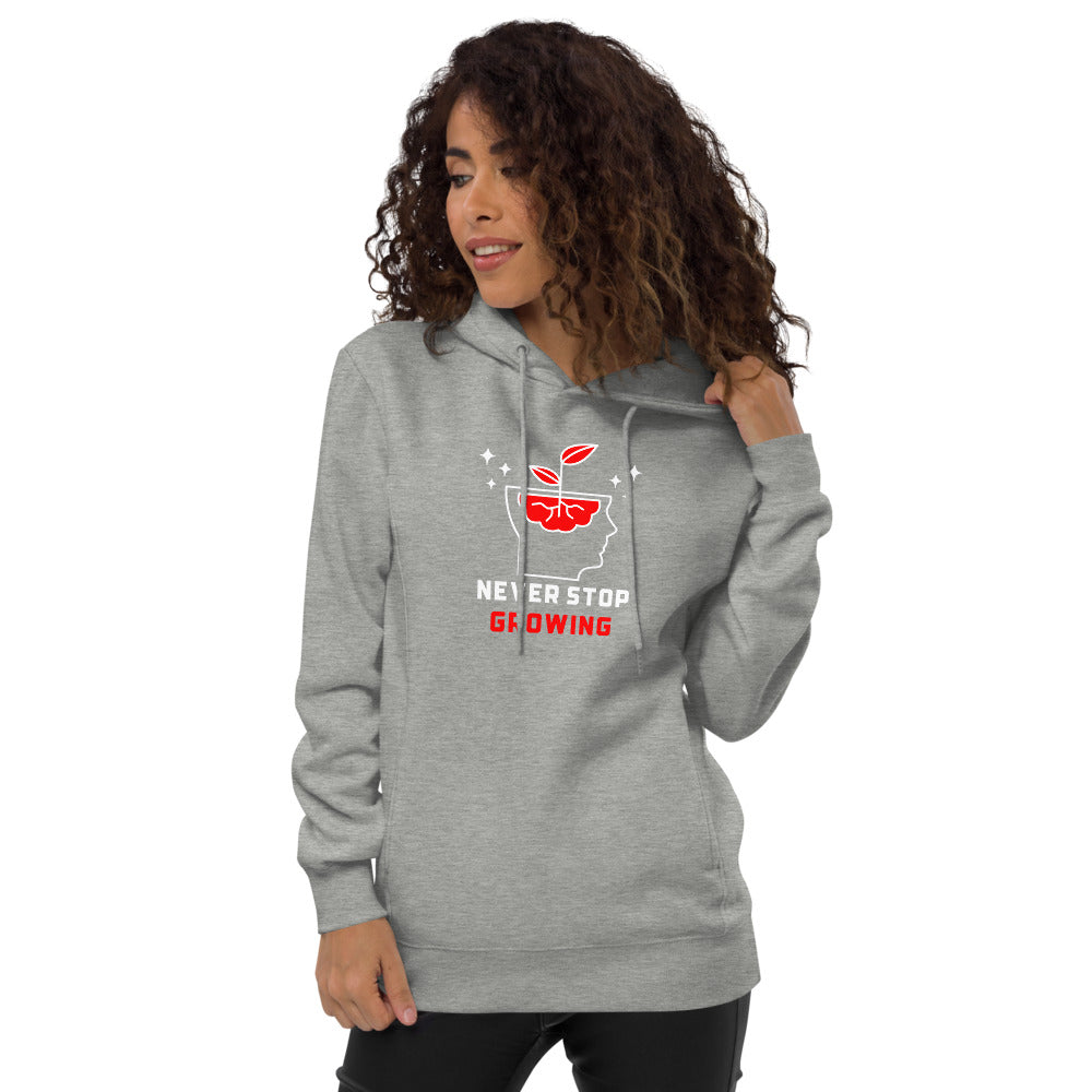 Never Stop Growing Unisex fashion hoodie