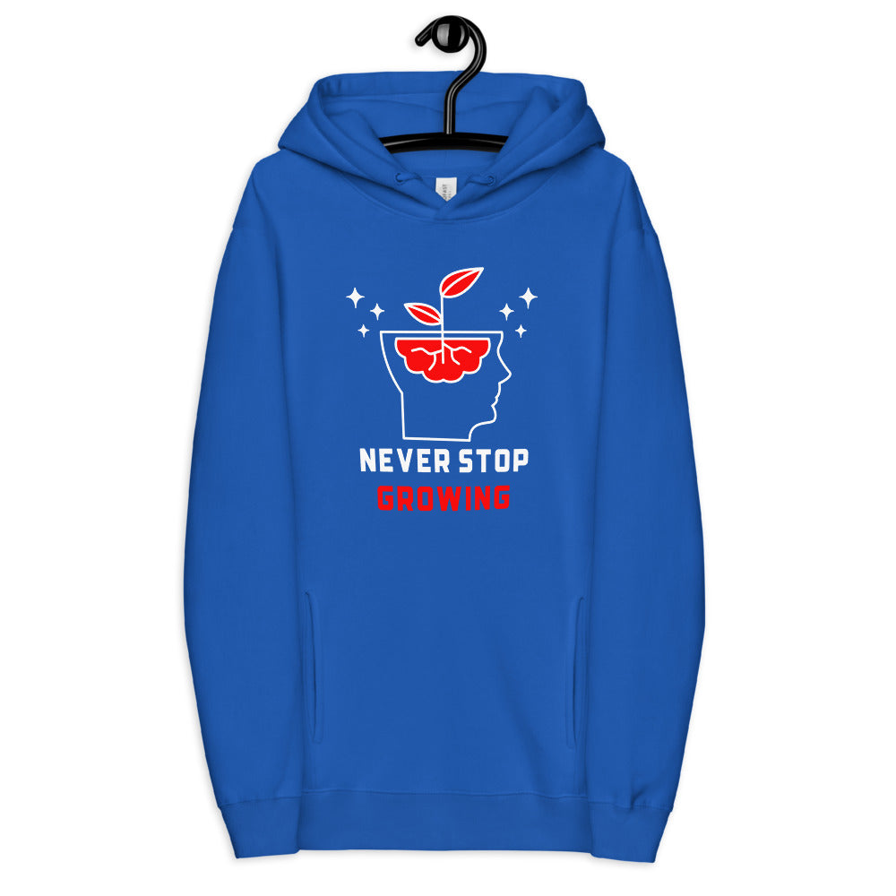 Never Stop Growing Unisex fashion hoodie