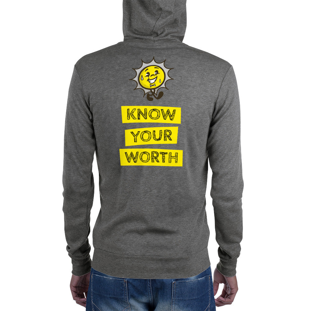 Know your worth unisex hoodie