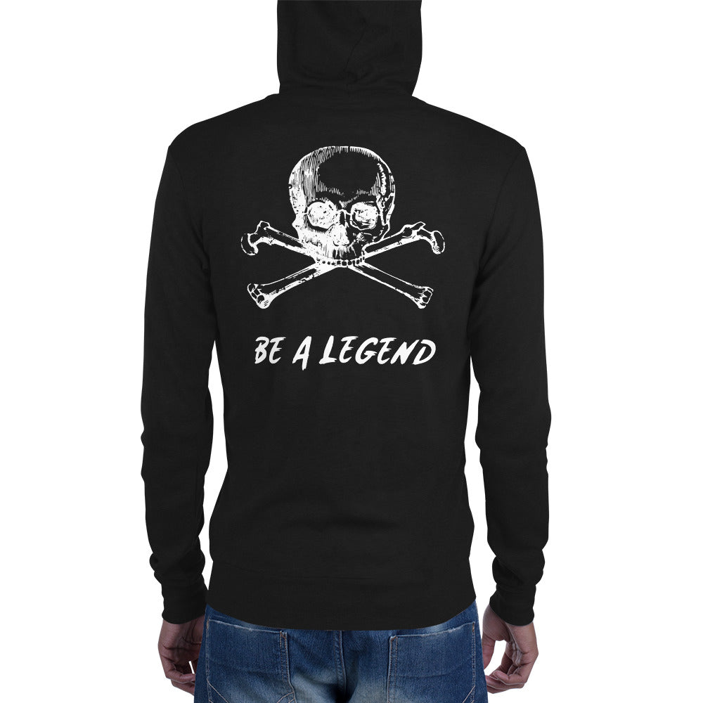 Be A Legend unisex zip hoodie