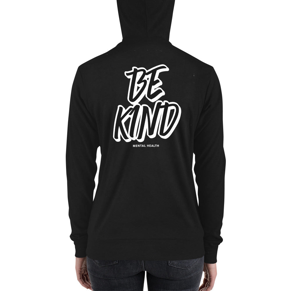 Be Kind unisex zip hoodie