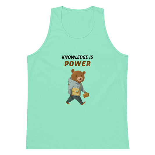 Knowledge is Power Men’s premium tank top
