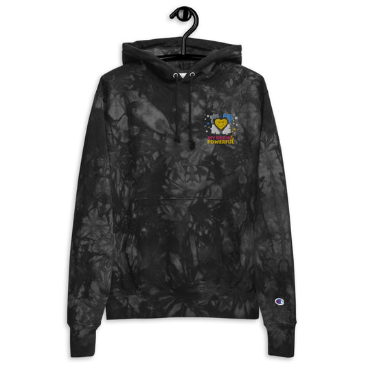 My brain is powerful unisex Champion tie-dye hoodie