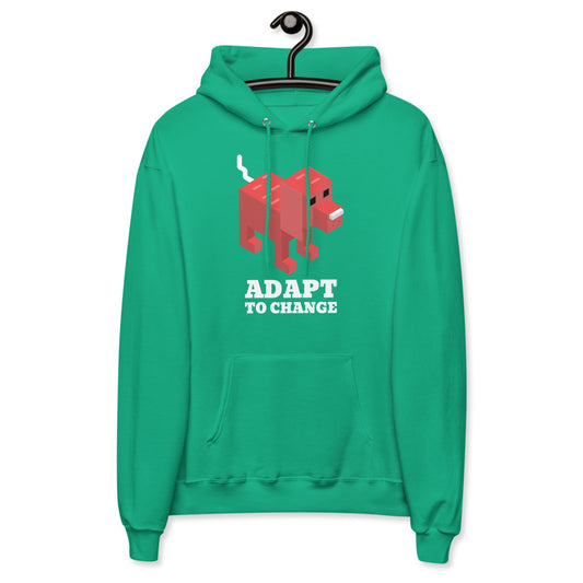 Adapt to change Unisex fleece hoodie