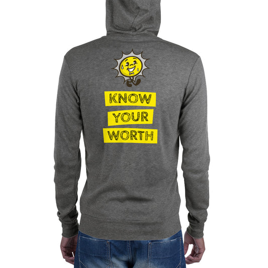 Know your worth unisex hoodie
