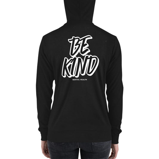 Be Kind unisex zip hoodie